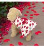 Dog Dress Skirt Clothing Dress Red Rose Cherry Love Puppy Teddy Cat Sleeveless Dress Party Gathering Valentine's Day Dress Up