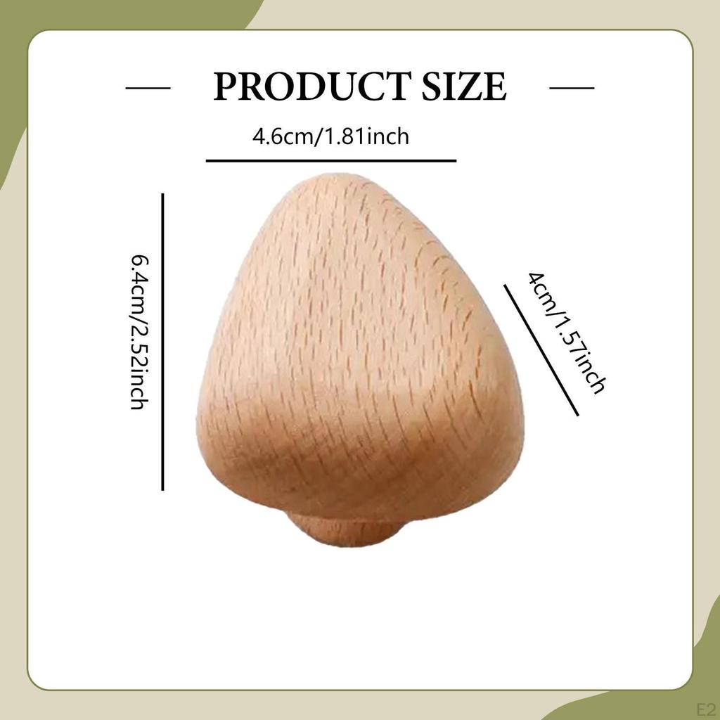 4 Stück Wandmontierte Holzhaken Schrank Schubladengriffe Mode Holz Tür für Schlafzimmer