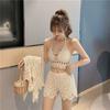 Sleeveless Hanging Neck Crochet Crop Tops Cotton Cardigan Bohemian Style Vest Female Camisole