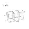 DIZLAS Pen Pencil Stationery Acrylic Small Item Desktop Makeup Storage Box with Dividers Holder, Holder, Holder, Stand, Holder, (3 compartments)