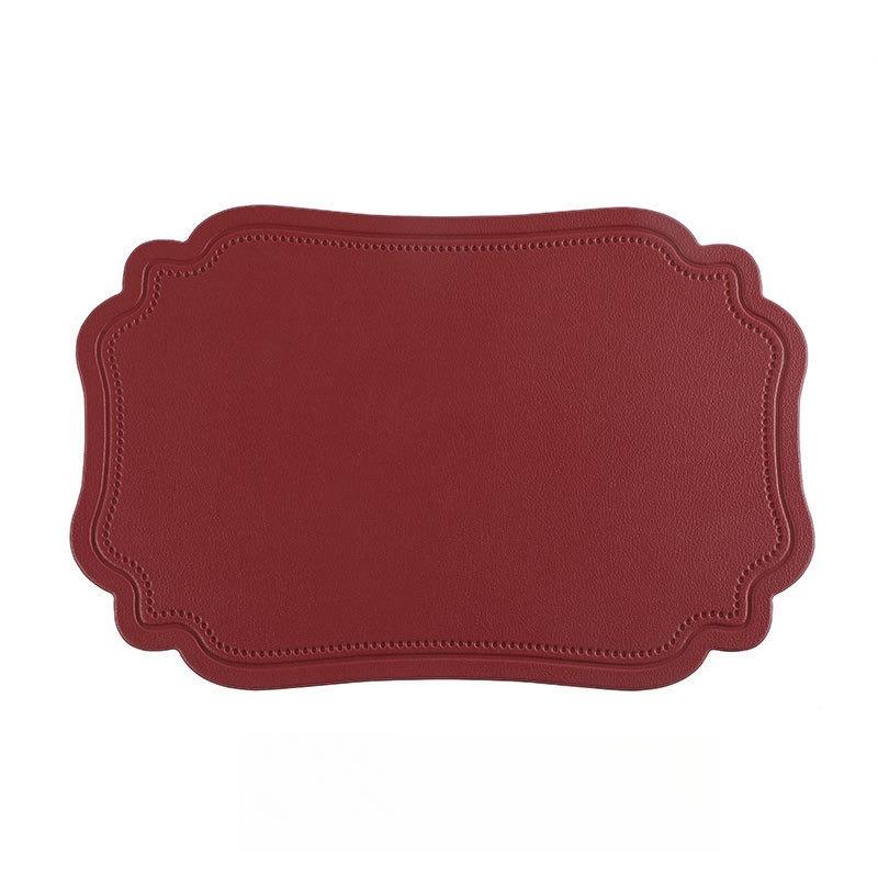 Manteles Individuales de PVC Resistentes al Calor con Bordes Decorativos Festoneados Estilo Nórdico para Decoración Festiva, Fiestas, Comidas Diarias