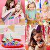 SPRMUD Plastic Acrylic Rings, Multiple Shapes, Assorted Colors, Diamond Rings, Party Favors for Girls, Birthday Gifts, Prizes, Carnival Toys, Goodie