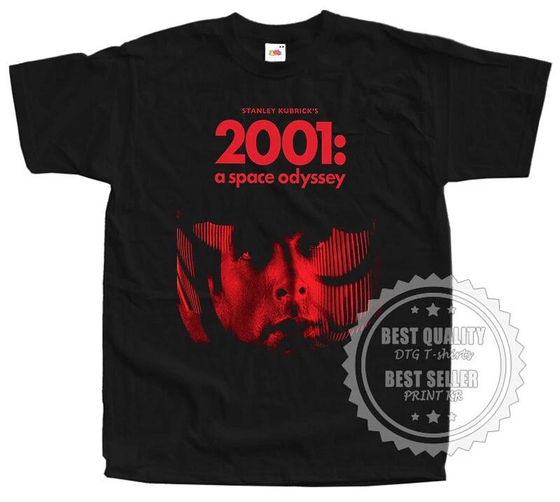 

2001 A Space Odyssey T SHIRT v24 Movie Poster BLACK Red Print Sizes S to 5XL S