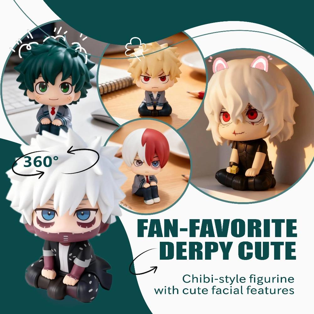 Nuevo My Hero Academia (MHA): Figura de PVC Chibi Linda de Tomura Shigaraki / Izuku Midoriya / Katsuki Bakugo | Modelo de Juguete Coleccionable
