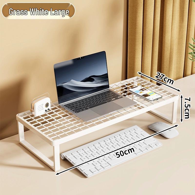 Cooled Laptop & Monitor Stand: Ergonomic Desk Riser with Suspended Bracket for Home Office