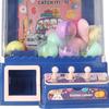 Mini Doll Grabber Machine Cool Light Music Electric Eggshell Grabber Game Toy For Party Blue
