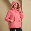 YISHENGSHUI New Spring and Autumn Women's Jacket Simple Medium-length Fashion Unique Splicing Hooded Design Women's Spring Jacket 6611