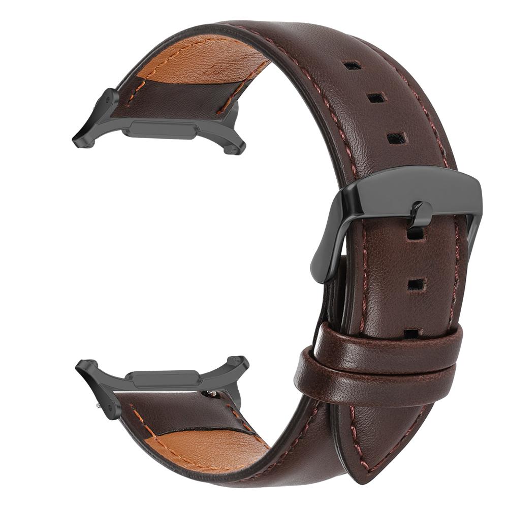 Cowhide Watch Band for Samsung Galaxy Watch Ultra 47mm No Gap Strap for Galaxy Watch 7 47mm for Men Women Soft Busines Bracelet