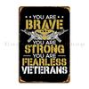 American Veterans Metal Sign Customize Club Bar Kitchen Classic Garage Tin Sign Poster