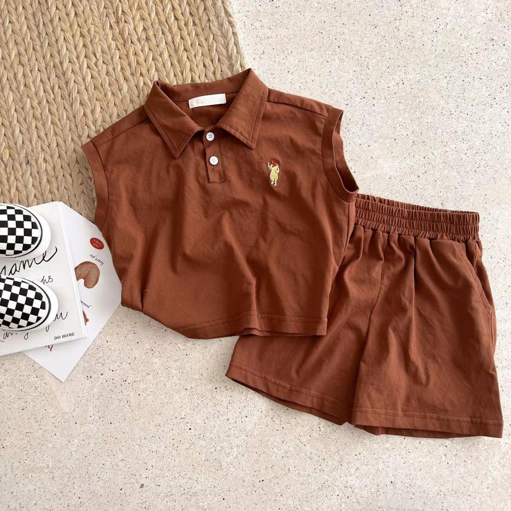 Sommer Kinderbekleidung Baby Sportset Kurzarm Shorts Set