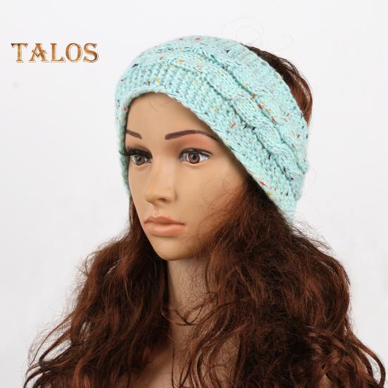 Bandeau d'hiver pour femme, doublé polaire, cache-oreilles, tricot torsadé, épais et chaud, bandeau au crochet, couleur unie