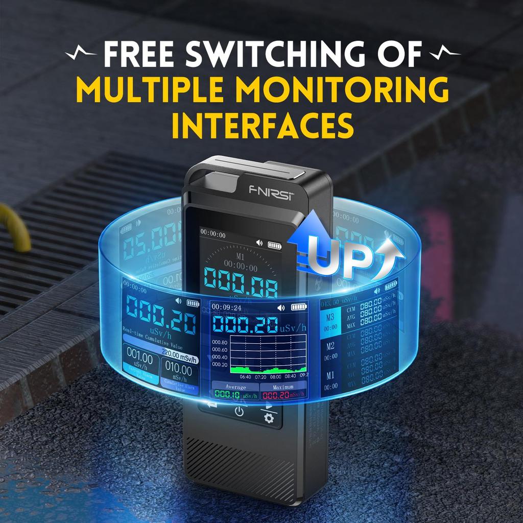FNIRSI GC-02 Geigerzähler Kernstrahlungsdetektor Persönliches Dosimeter Röntgen-Y-Strahlen-Radioaktivitätstester Marmordetektor