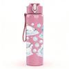 1PC Two Snowman Winter Snow Scene Print 750ml Color Plastic Sports Water Bottle Leakproof Flip Straw Lid Suitable for Sports Office Home Use