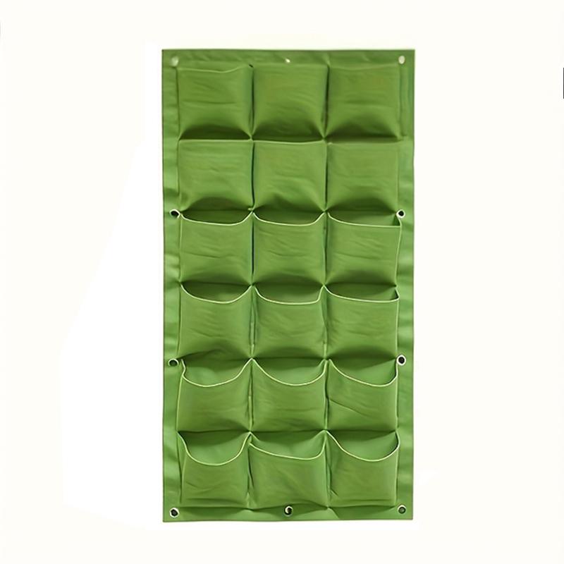 

1 Pcs Green 18-pocket Garden Planter Wall-mounted Suitable For Indoor Outdoor Use Space-saving Planting Herbs Vegetables Flowers зелёный