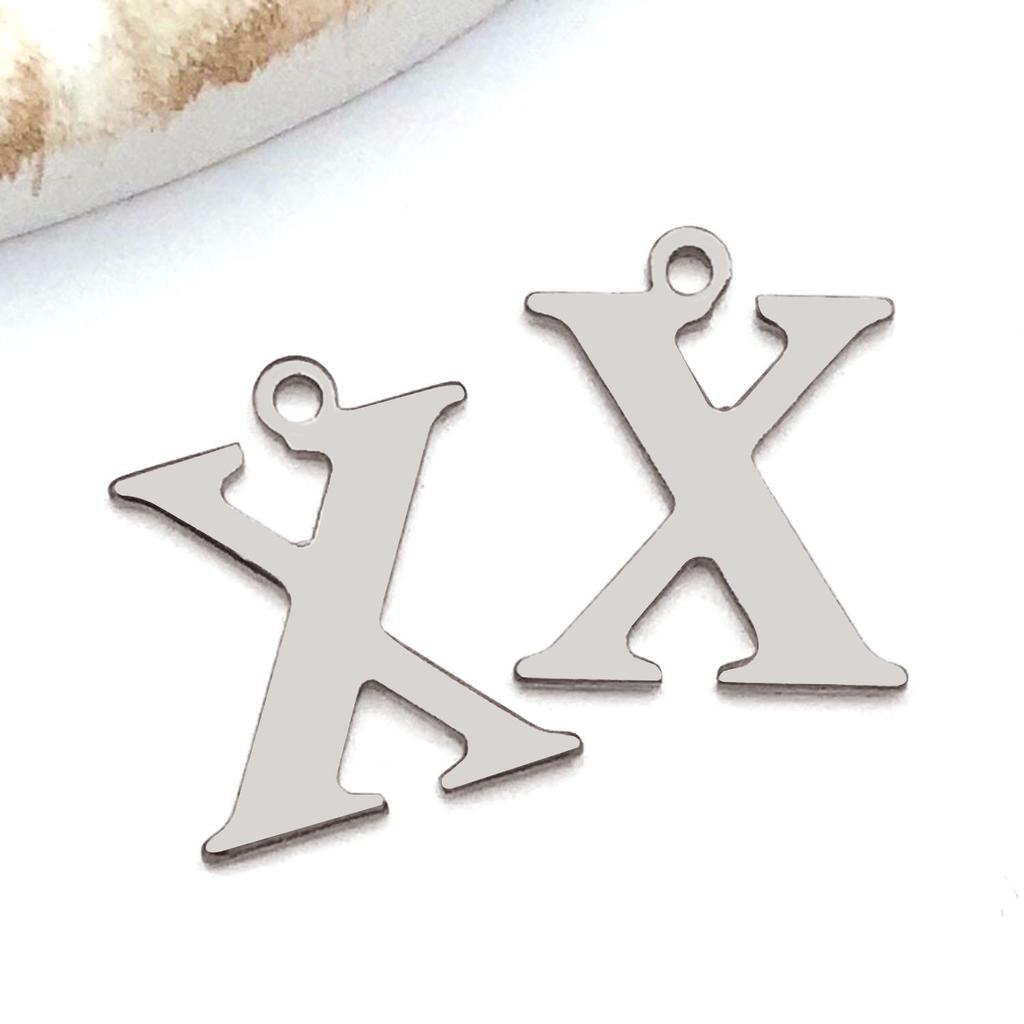 Stainless Steel Alphabet Pendant Jewelry Accessories for DIY Necklaces, Bracelets & Earrings