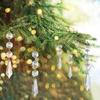 Acrylic Christmas Pendants Crystal Clear Snowflake Icicle Xmas Tree Hanging Pendant Ornaments New Year Home Party Decoration