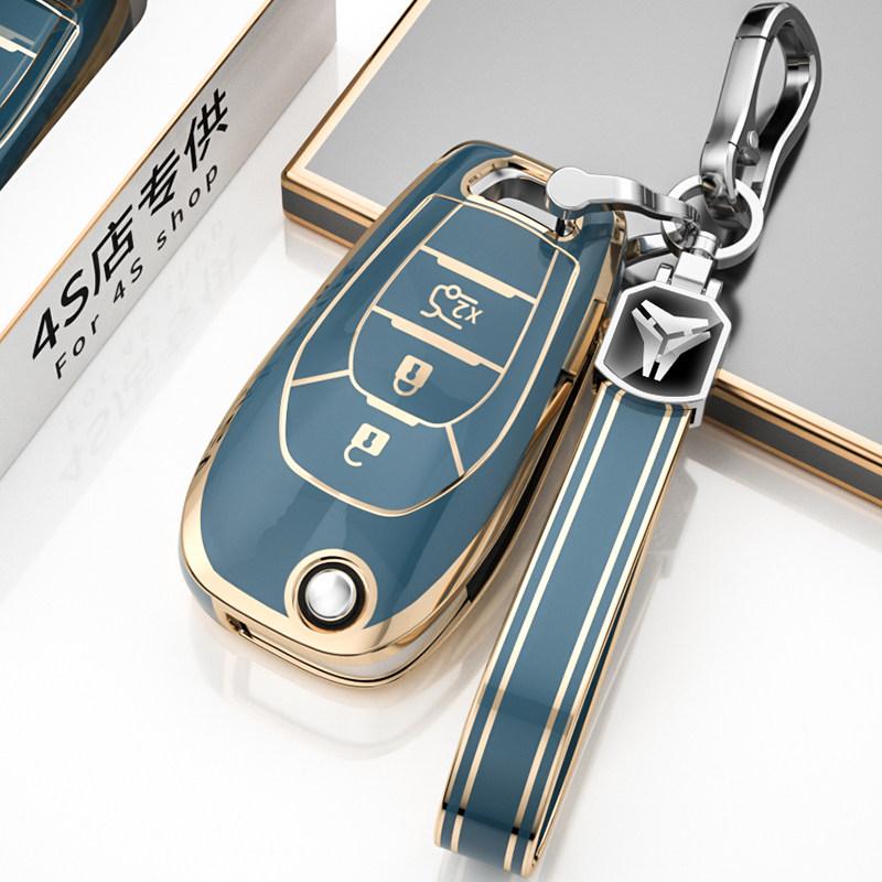 Tpu Car Key Case Key Chain For Chevrolet Cruze Spark Sonic Camaro Volt Bolt Trax Malibu  Folding Key Case Protector Accessories