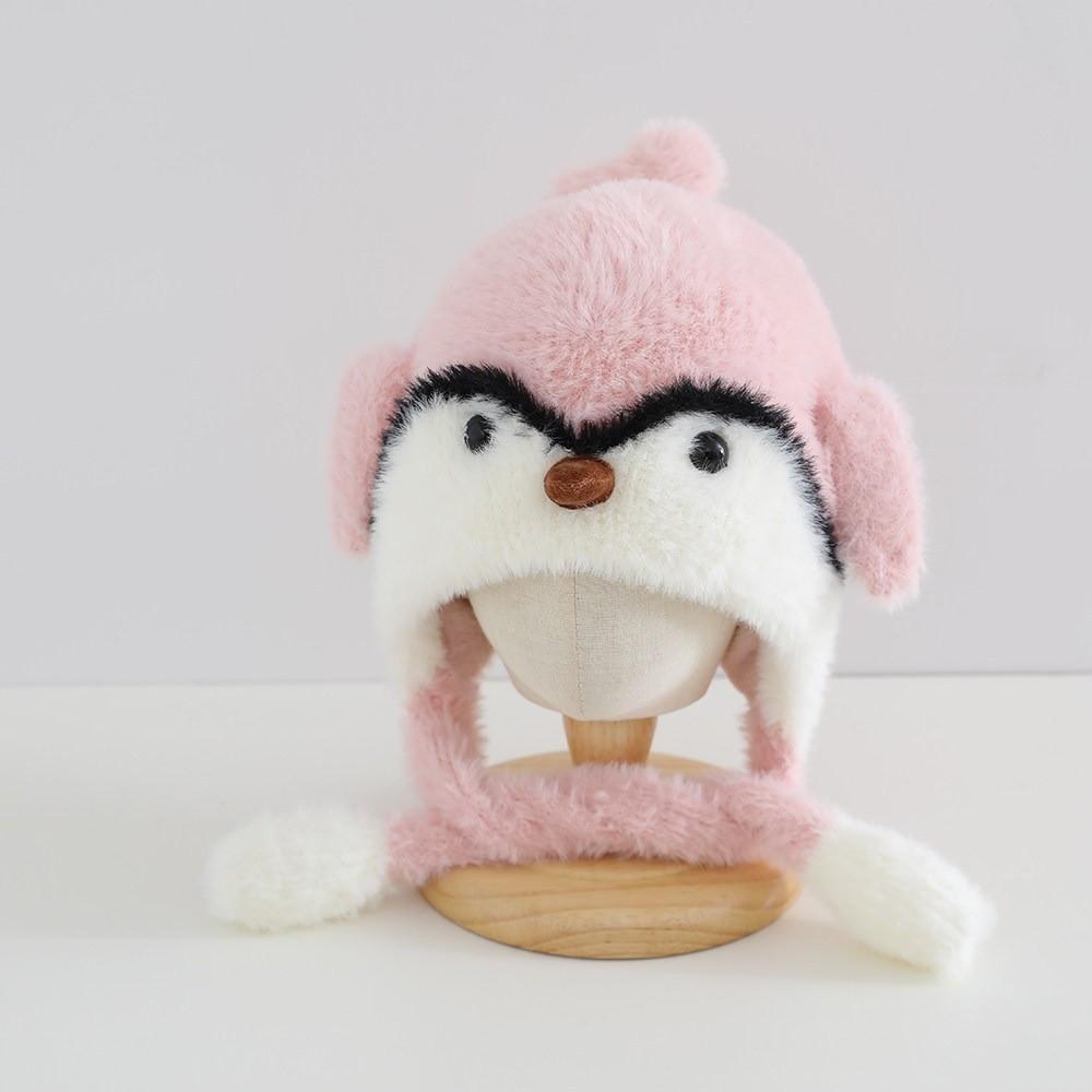 Thick Moving Ear Earflap Hat Squeaky Design Plush Winter Hat Fun Cartoon Animal Hat Aged 4-7 Years