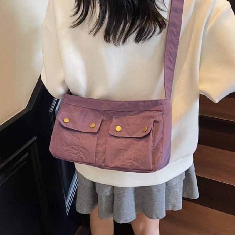 Commuter bag women's large-capacity casual women's bag shoulder bag versatile literary and retro messenger bag