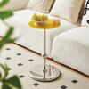 Stainless Steel Sofa Bedside Small Coffee Table Modern Minimalist Creative Mini Small Table Glass Coffee Table Removable