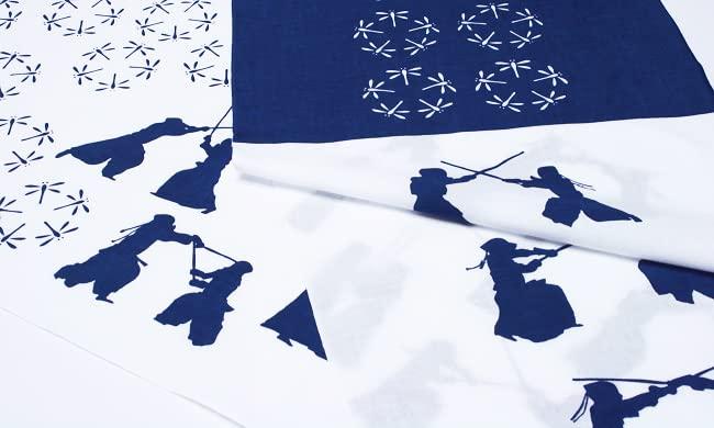 Färbung Anbo Handtuch Drei Marineblau Kendo Maske Authentisch Hergestellt in 35cm x 100cm "Ernster Kampf, Sets" Handtuch, Gefärbt, 100% Baumwolle, Tokuoka, Japan,