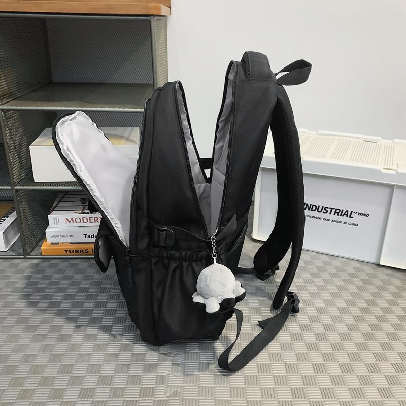 Student Schoolbag Women's Color Block Backpack Men Large Capacity Backpack