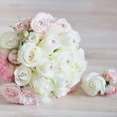 50/100 Pièces Épingles Diamant pour Corsages de Bouquet de Fleurs Épingles de Positionnement Floral pour Bouquets de Mariée de Mariage