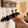 Soft Touch Bear with Wing Keychain Gothic Style Halloween Bat Bear Charm  Backpack Decor