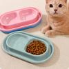 Ants Resistant Double Compartment Cats Feeders Bowl for Pet Food and Water Suitable for Indoor and Outdoor Use