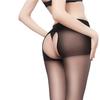 Hao Gege Women's Sexy Transparent Crotchless Pantyhose with Quick-Release