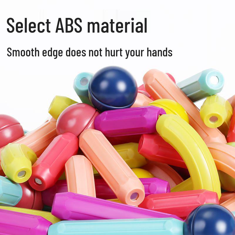 Magnetic Sticks Educational Toys: Large Particle Blocks for Early Childhood Learning and Assembly