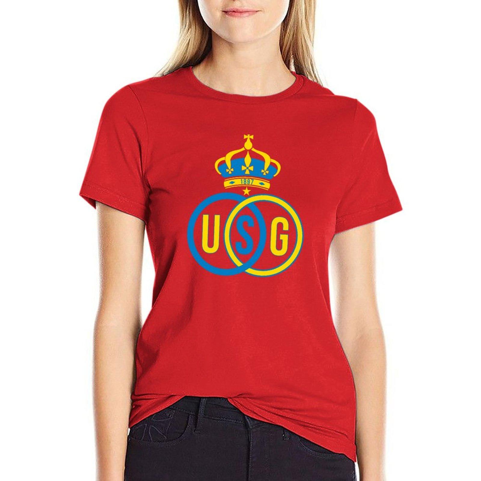 Royale Union Saint Gilloise Tshirt Blanks Lady Clothes White T Shirts For Unisex S