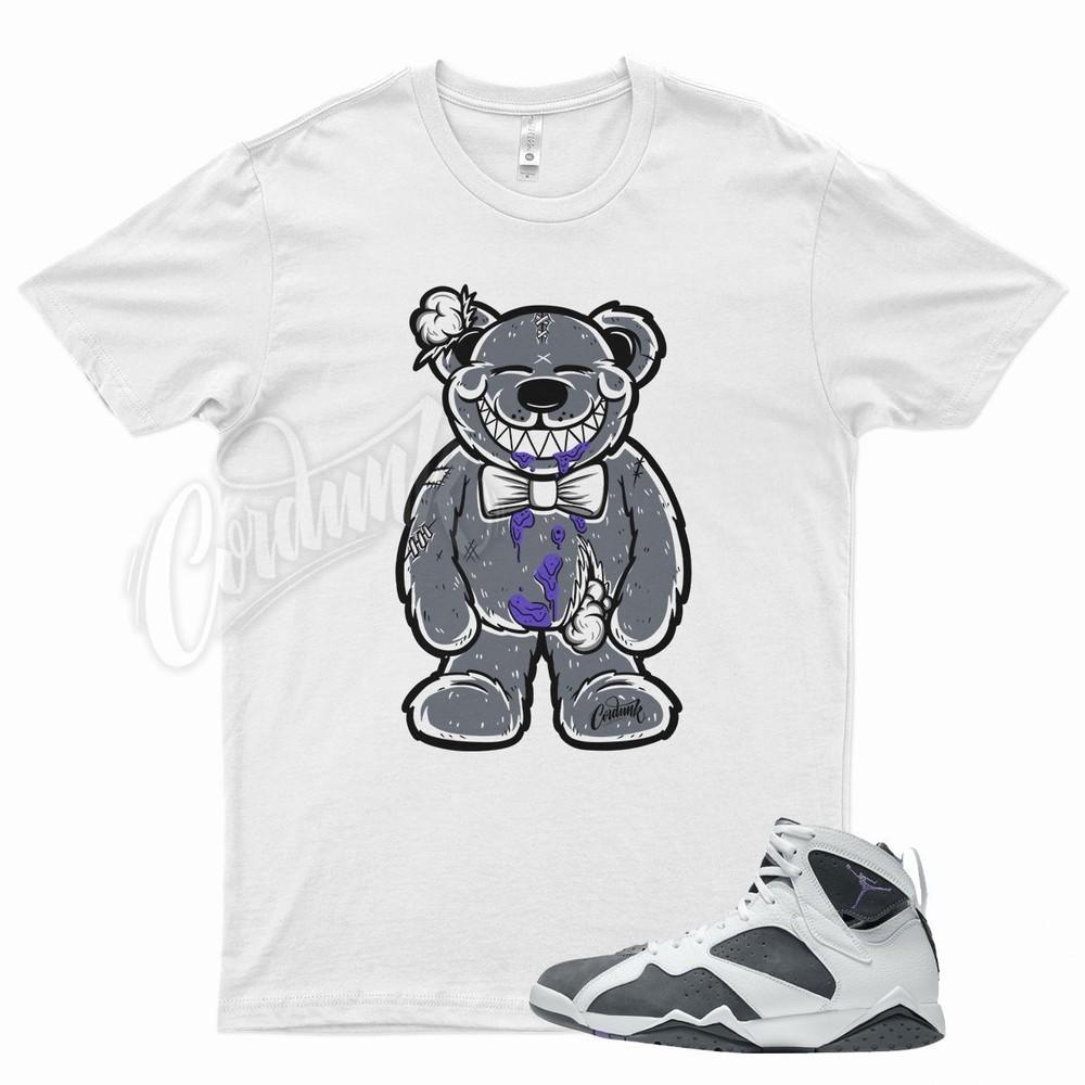 White TEDDY T Shirt for Air J1 Flint 7 Grey Varsity Purple Unisex T-Shirt S