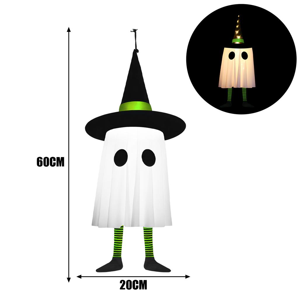 Halloween Hanging Witch Lamp Wizard Hat Night Light Ghost Festival Decor Scary Outdoor Indoor Horror Halloween Party Decoration