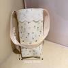 Lace Trimmed Water Bottle Cloth Bag Portable Lightweight Water Bottle Holder Handheld Floral Print Water Cup Sleeve for Students