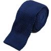 ao-LABEL Woven Knit Slim Tie, Blue