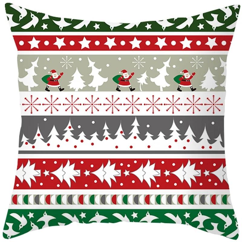 Santa Claus Snowman Schihe Tree Town Christmas Decoration Pillow Set bedroom Sofa restaurant car pillow sleeve  pillow case