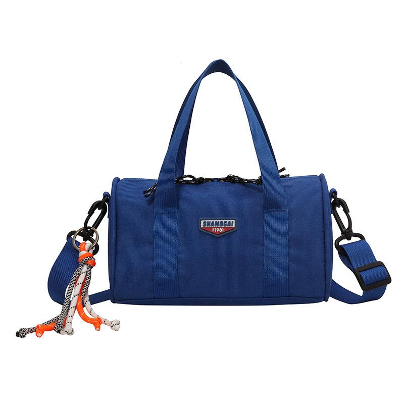 

Men and women large capacity pillow bag fashion messenger bag commuter women handbag Small синій