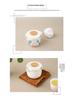 Sheep Fat Jade Portable Ceramic Tea Set - One Pot, Two Cups, Travel-Friendly Souvenir.