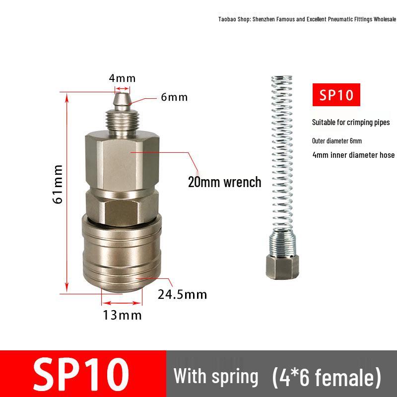 C-Type Pneumatic Quick Connector for Air Compressors and Oxygen Hoses