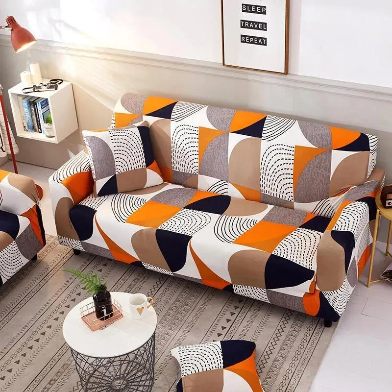 Multi-Person Sofa Cover Set All Include Dust-Proof Set Pillowcase Household Elastic Anti-Slip Sofa Cover Fashion Printing Design