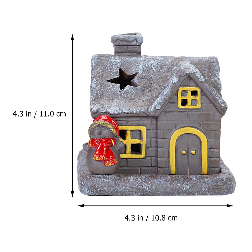 

Christmas Themed Incense Burner Ceramic Snow House Delicate Holder for Aromatherapy Romantic Home Decor Xmas Incense Furnace белый