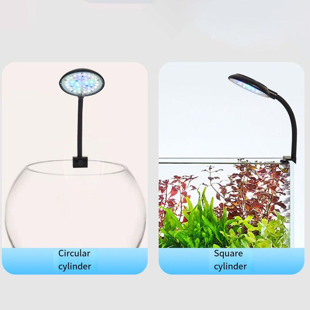 360-Degree Rotation LED Aquarium Light 5/7W Aquarium Plant Light Fish Tank Clip Lamp Landscaping