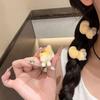 Hairpin Flocked Cat Hug Fish Design Hair Clip Soft Healing Multiple Expression Styles Versatile Hair Accessory