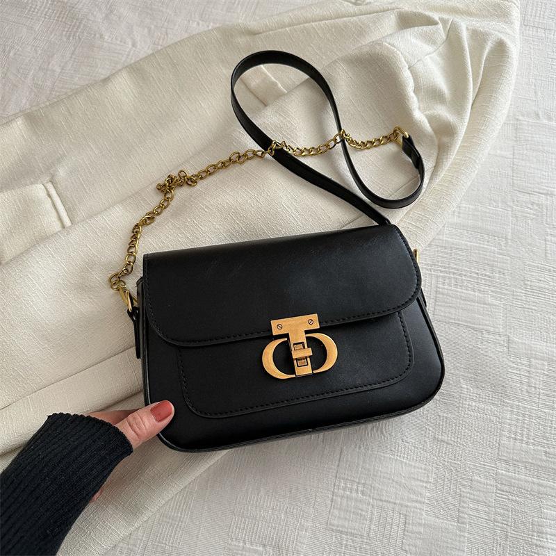 Retro Fashion Commuter Bag Women's Spring New Simple Casual Small Square Bag Niche Casual Shoulder Bag