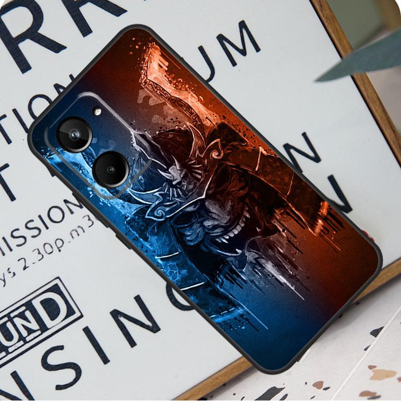 Oni Samurai Mask For Realme 12 11 10 9 Pro Plus GT5 GT Neo 6 C55 C53 C51 C35 C33 C30 C25s C21Y C31 C67 Case