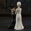 Skeleton Bride And Groom Figurine Gothic Resin Skull Wedding Couple Statue Gothic Desktop Sculpture for Day of The Dead Home Decor