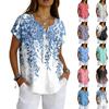 Women's Casual, Loose-Fit, And Stylish Short-Sleeve Cotton-Linen Top