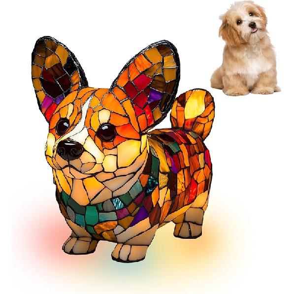 Atlodas Cat Lamp, Cats Stained Resin Tabletop Night Light, Cats Series Art Night Light, Cat Stained Glass Lamp, 3D Cute Pet Themed LED Table Lamps,