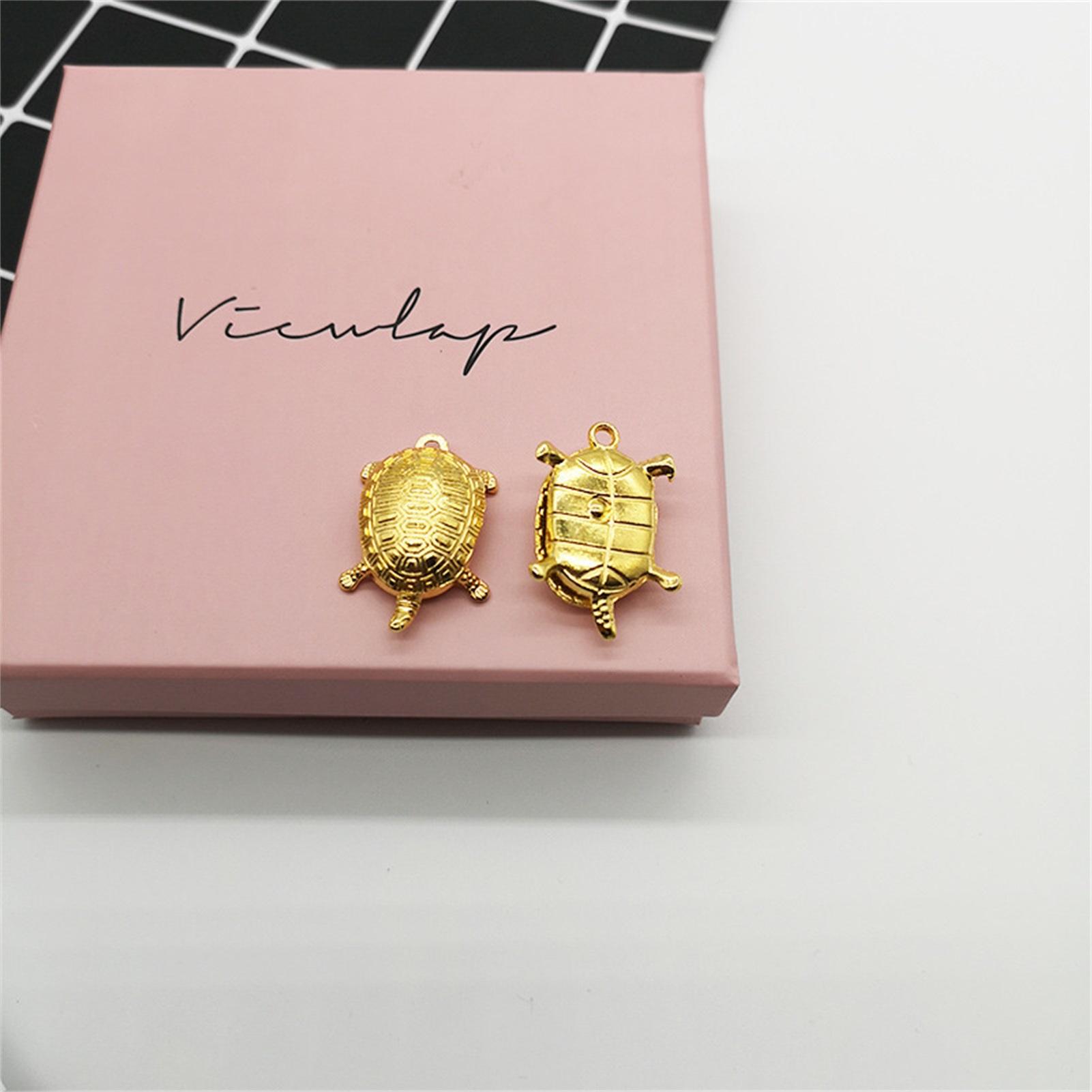 

Alloy Tortoise Pendant Cute Exquisite Animal Shaped Pendant Decoration for Necklace Bracelet